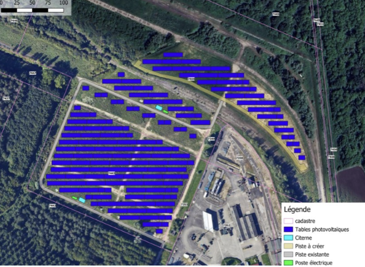 Centrale solaire sur une ancienne zone de stockage d’hydrocarbures dans le Bas-Rhin